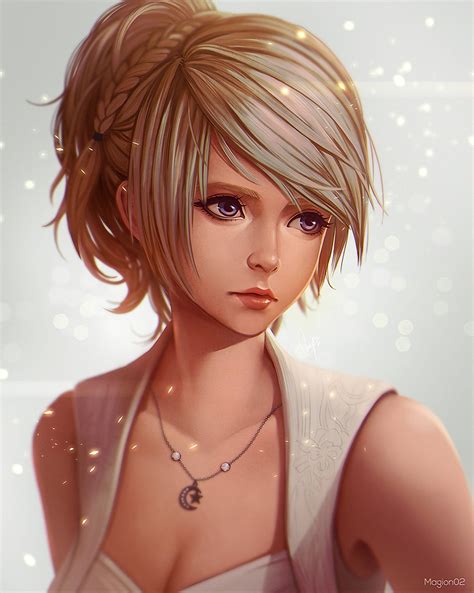 blonde short hair characters|Short